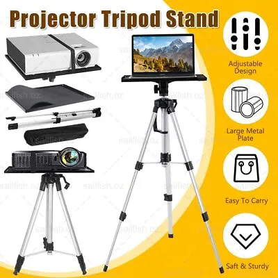 $38.99 • Buy Compact Height Adjustable Projector Stand Tripod With Large Tray Indoor Outdoor