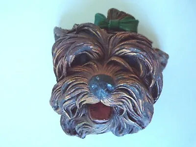 £9.95 • Buy BOSSONS YORKSHIRE TERRIER DOG Darker Version VINTAGE HEAD WALL PLAQUE