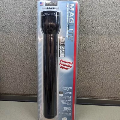Maglite Incandescent 3-Cell D Flashlight  Black - Model S3D016 NIB • $35