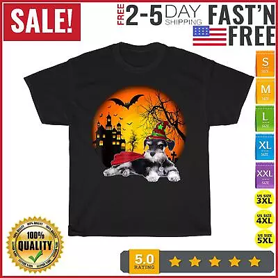 Happy Halloween Miniature Schnauzer Dogs Halloween Vintage T Shirt Men Women NEW • $18.99