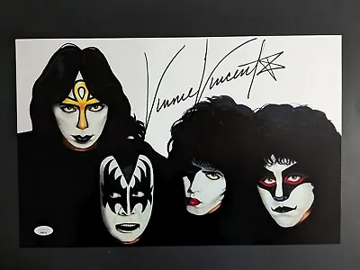 VINNIE VINCENT Signed 11x17 KISS Poster Autograph JSA BAS BECKETT COA G • $99.99