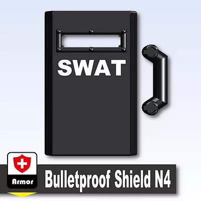 SWAT Shield N4 Riot Shield Compatible With Toy Brick Minifigures  Police • $3.54