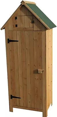 Outdoor Brighton Garden Wooden Storage Cabinet Or Tool Shed In Natural • £119.99