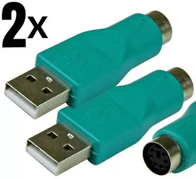 £3.79 • Buy Ps2 Ps/2 Female To Usb Male Adaptor Converter Adapter Pc Laptop Mouse Keyboard 
