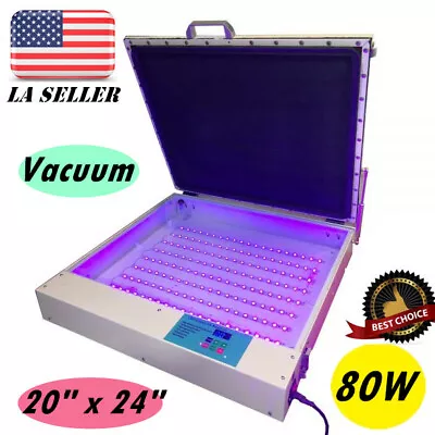$604.80 • Buy 80W Tabletop 110V 20in X 24in Vacuum LED UV Exposure Unit Screen Printing