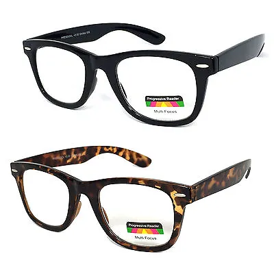 Retro Square Frame Multi Focal Reading Glasses 3 Strengths In 1 Reader • $13.99