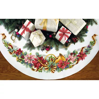 Holiday Harmony Tree Skirt Counted Cross Stitch Kit 45  Round 11 Count • $63.57