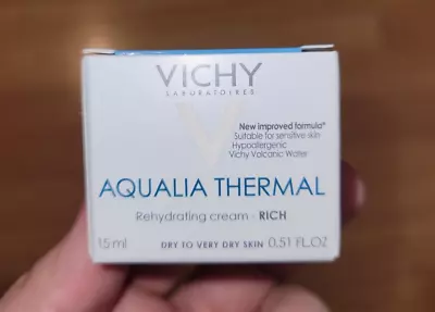 VICHY Aqualia Thermal Rehydrating Cream 15ml - NEW - Facial Moisturizer  • $12.49