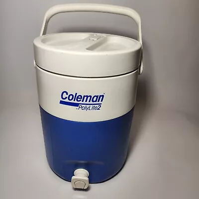 Vintage Coleman Polylite2 Slate Blue White 2 Gallon Water 5592A Cooler • $9.97