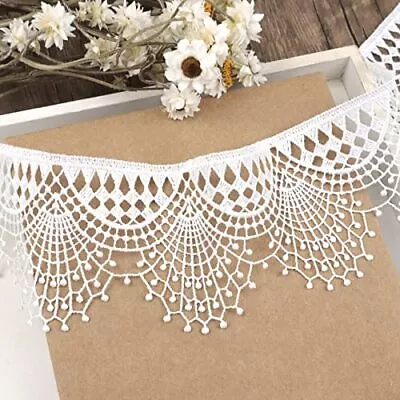 Venice Lace Trim White Lace Trim Crochet Floral Lace Fabric 2023 New Lace Tri... • $24.40