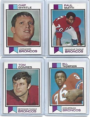 Max-1973 Topps Broncos B Thompson T Domres Rc P Smith Rc C Myrtle Rc Br-1 🏈 • $1