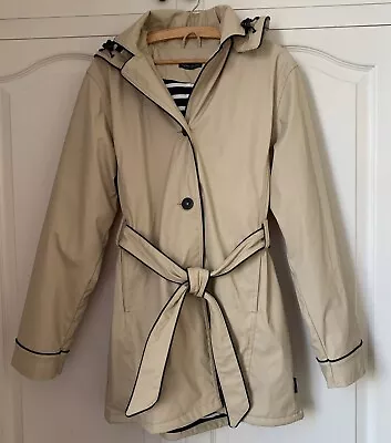 CAPTAIN CORSAIRE Beige Cotton-Line Belted Raincoat Removable Hood UK 16  • £35