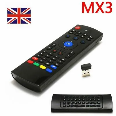 MX3 2.4G Wireless Remote Control Keyboard Air Mouse For MXQ Android XBMC TV Box • £7.95