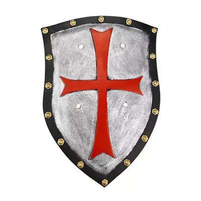 Knights Templar Crusader Medieval 20  Shield Red Cross Armor Cosplay Props • $21.99