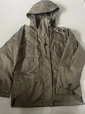 Men's HELLY HANSEN TECH Rain  Nylon Poly Web Lining Hooded Zipper Jacket • $34.99