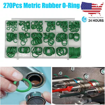 270Pcs/Set Metric Rubber O-Ring Washer Assortment Kit Gasket Automotive Seal BOX • $8.58