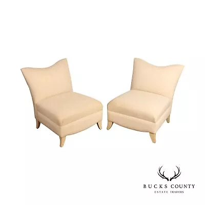 Contemporary Pair Of Slipper Lounge Chairs • $1095