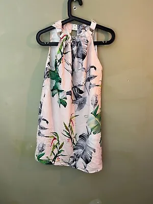 BNWT Oh My Love London Floral Pink Halter Neck Dress - Small  • £9.99