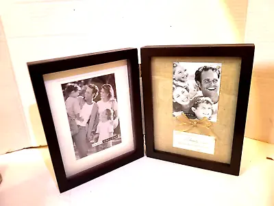 Mahogany Stain Double Hinged Vertical Wood Picture Frame Shadow Box Carlton New • $24.97