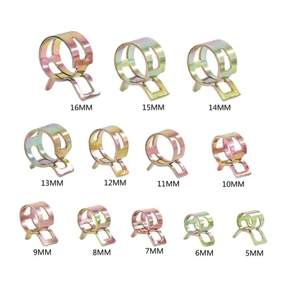 $5.26 • Buy 10Pcs 5-16mm Spring  Type  Vacuum Hose Silicone Pipe Tube Clamp Clips