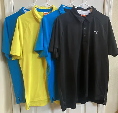 Puma Sportlifestyle Lot Of Men’s Golf Polo Shirts Size XL 4 Shirts Total Used • $40