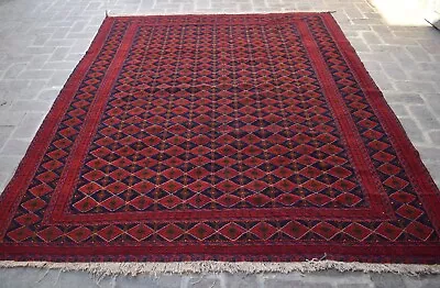 6'11  X 8'10  Handmade Vintage Afghan Tribal Moshvani Persian Wool Area Rug 7x9 • $889.50