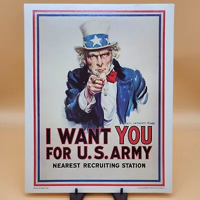 Uncle Sam Army Recruitment Poster 1983 I WANT YOU FOR US ARMY Gov't Print Office • $19.95