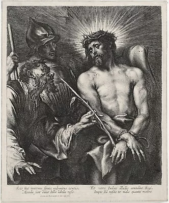 Van Dyck Christ Mocked (1631 Engraving) • $1300