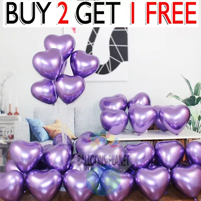 10-50 CHROME BALLOONS METALLIC LATEX PEARL 10  Helium/Air Wedding Birthday Party • $4.22