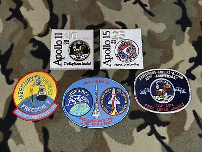 NASA Apollo Mercury Commemorative  Patch Lot Of 5 • $35