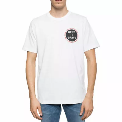 DIESEL T JUST XO Mens T-Shirt Short Sleeve Crew Neck Tee Casual White Cotton Top • £21.99