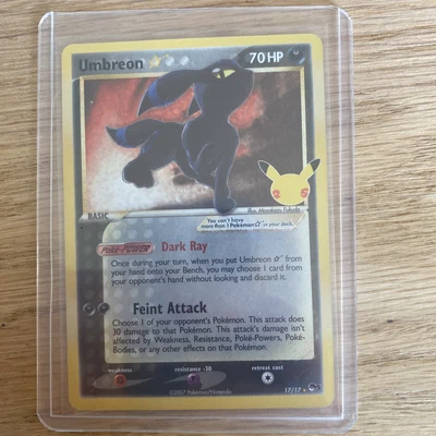 $17.50 • Buy 2021 Pokemon Celebrations Umbreon Gold Star Holo Pop Series 5 17/17