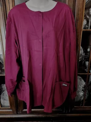 Women's PLUS Burgundy Cherokee Medical Scrub Jacket ~ Size 2XL • $9.99