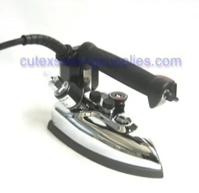 Gravity Feed Industrial Steam Iron Silver Star Es-85 Complete Set • $135