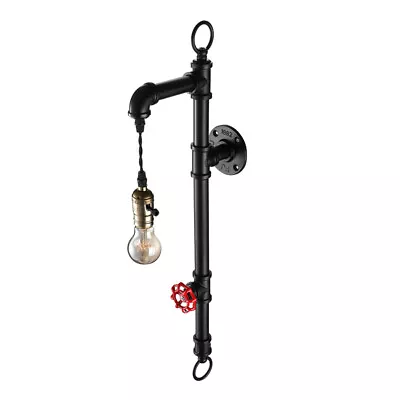 Industrial Vintage Steampunk Wall Light Iron Water Pipe Wall Sconce Lamp Fixture • $59.99