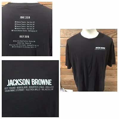 Jackson Browne 2019 Tour Beacon Theatre NY CT  MAVA Tour T-shirt Men's Sz 2XL • $20