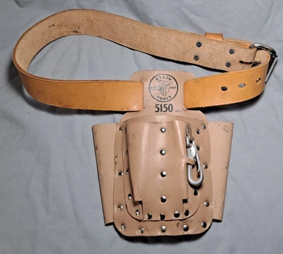 $25 • Buy Klein Tools 5150 Leather Tool Pouch With Buckingham 6287 S Belt