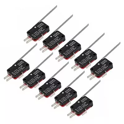 10Pcs Micro Limit Switch Long Straight Hinge Lever Arm SPDT 3 Pin Snap Action... • $14.96