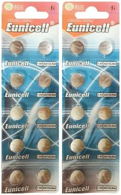 20 X Eunicell Coin Button Batteries LR44 AG13 D76 A76 357 SR44 1.5V 20x 20pcs • $3.65