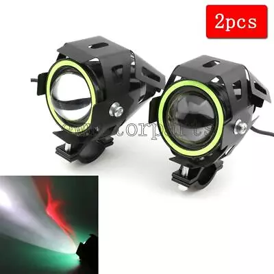 $47.90 • Buy 2x LED Headlight Driving Light For Yamaha V-Star 650 1100 Custom Classic XVS650