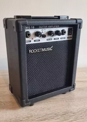 Rocketmusic MG10 Guitar Amplifier 10W With Gain Tone And Headphone Output • £5