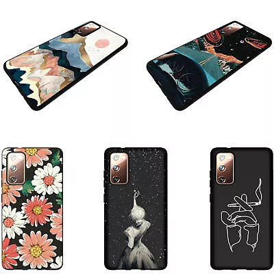 Case For SamsungS23 S24 S22 A54 Anti-fall Painted Silicone Back Case Phone Cover • $10.99