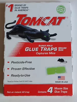 Tomcat Super Hold Glue Traps Mouse Size Contains 4 Mouse Size Glue Traps - Cap • $10.37