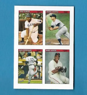 2006 Topps BAZOOKA Stickers Card-Josh Gibson/Mantle/ARod/Barry Bond Checklist #1 • $12.95