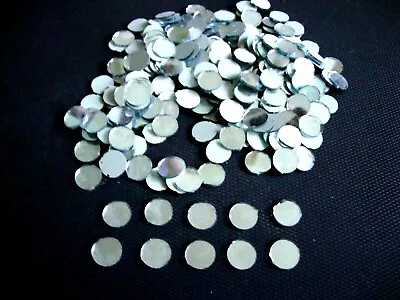 100 # Silver Mirror Glass Round Shaped Approx 12 Mm For Embroidery. • £4.70