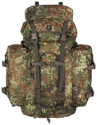 German Army 80L Tactical Backpack Mountain Flecktarn Bundeswehr MFH Airsoft • $129