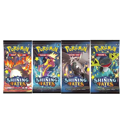 $21.50 • Buy Pokemon Shining Fates Booster Packs X 4  ( ONE OF EACH ART) 