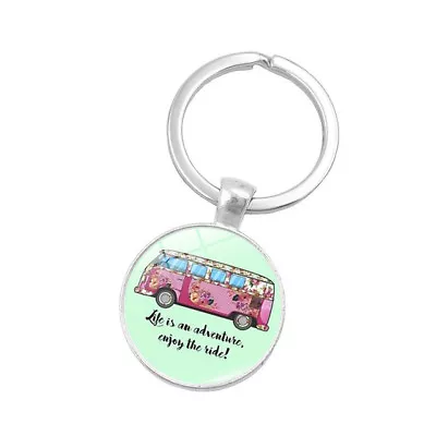 VW Kombi Cabochon Glass Keyring • $10.50