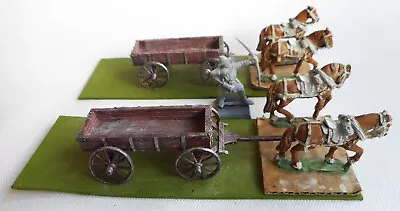 Two Painted  25mm 28mm Wagons. Metal Models. • £10