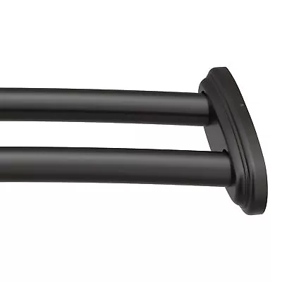 Moen Matte Black Adjustable 57 To 60-Inch Double Curved Shower Rod Permanent • $54.43